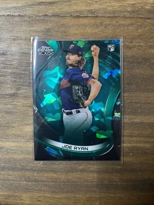 2022 Topps Chrome Black - Green Cracked Ice Refractor #19 Joe Ryan /99 (RC) - Image 1 of 2