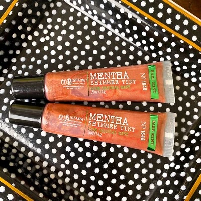 LEER (2) Tinte labial Bath and Body Works CO Bigelow Mentha Shimmer DESNUDO COMO NUEVO 0,5 OZ Foto 1 de 4