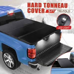 5FT Hard Bed Tri-Fold Tonneau Truck Cover For 2024-2025 Toyota Tacoma Direct fit - Picture 1 of 16