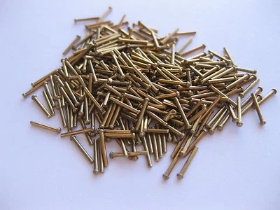 R S TRADE SUPPLIES Made in UK 1/32" dia 1/4" Long Round head solid BRASS rivets Model steam Boiler