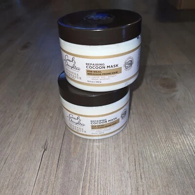 2 máscaras de cabelo Carol's Daughter reparo de casulo cabelo fraco 12 oz tratamento com óleo de rícino - Imagem 1 de 4