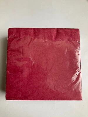 Burgundy Napkins Solid Burgundy Beverage Napkins 50ct Touch of Color - Image 1 of 2