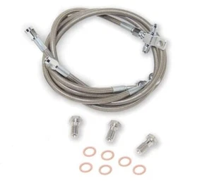Streamline +2" Extended Steel Braided Front Brake Line Kit Clear Yamaha YFZ 450 - Picture 1 of 3