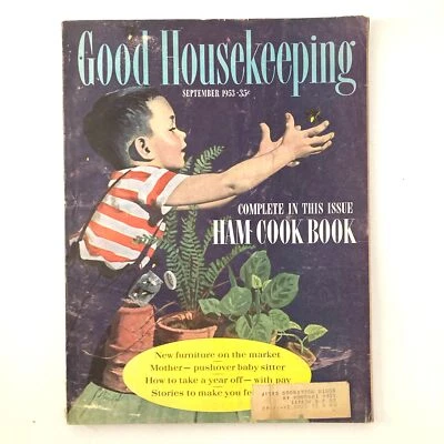 VTG Good Housekeeping Magazine September 1953 Complete Ham Cook Book - Image 1 of 3