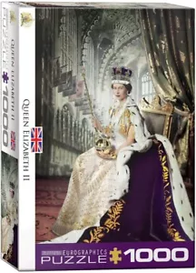 Queen Elizabeth II 1000-teiliges Puzzle 680 mm x 480 mm (pz) - Bild 1 von 1