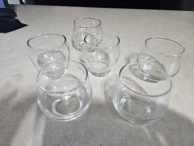 Juego de 6 vasos transparentes de bar / jugo / vino / 8 oz 3,25" de alto Foto 1 de 4