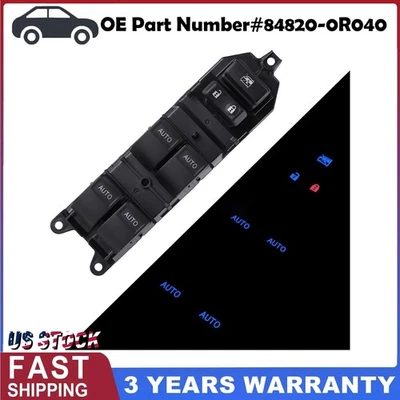 Driver Side LED Power Window Switch Auto Down Up For Toyota Tundra 2007-2021 - Image 1 of 4