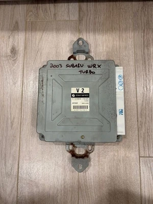 2002 - 2003 SUBARU IMPREZA WRX 2.0 TURBO MT ECU ECM CONTROL MODULE v2 OEM USED - Image 1 of 4
