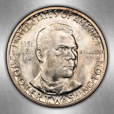 1951-D Booker T Washington Commemorative Half Dollar CACG MS-66 - Image 1 of 4