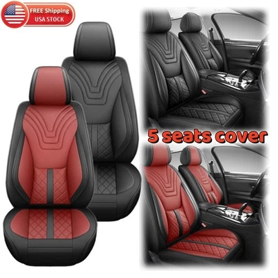 For Chevrolet Silverado GMC 1500 2500HD 3500HD Leather Car Seat Cover 5-Seats Foto 1 de 4
