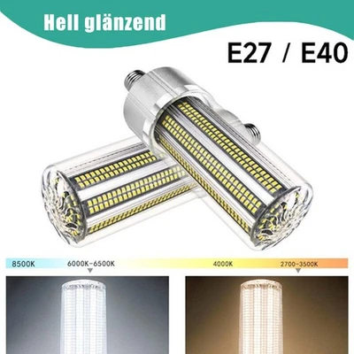 LED E27 E39 warm kalt weiß 25W-200W  glühbirne birnen watt lampe mais mit lampen - Bild 1 von 4