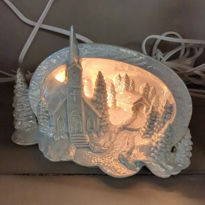 NOVA Decoração de Cena de Cerâmica Feita à Mão de Cena de Vila - Imagem 1 de 4