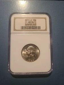 1953 D 25C MS65 NGC - Picture 1 of 9