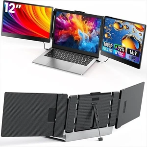 Laptop Screen Extender, 12’’ Triple Laptop Monitor Extender Ultra Slim 1080P FHD - Picture 1 of 1