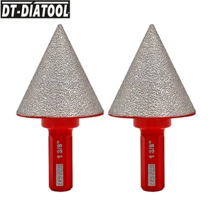 2pcs 1-3/8" Diamond Beveling Chamfer Bit Tile Hole Cutter Granite Marble Hex - Picture 1 of 8