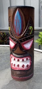 Carved Wood Colorful 6" Tiki Totem Figurine - Picture 1 of 3