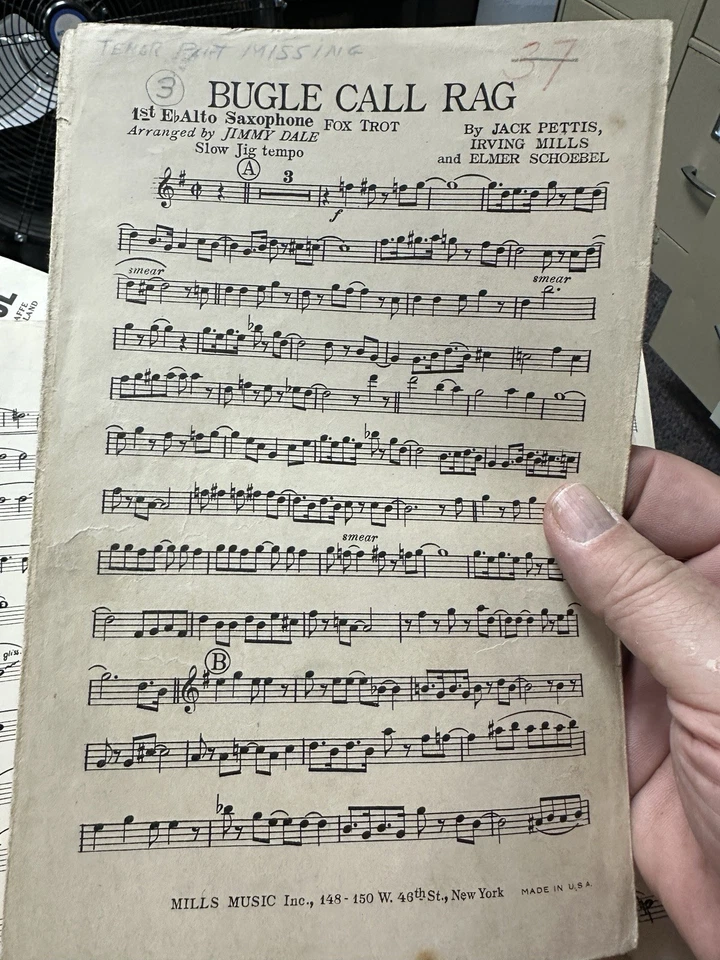 F Undated Band Arrangement sheet music BUGLE CALL RAG (ALTO SAX) - Image 1 of 1