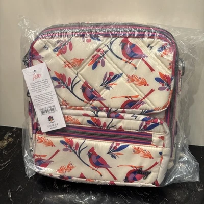 NUEVO Bolso Bandolera Ajustable Lug Wrangler Bolso Cartera RFID Cardenales Flores  Foto 1 de 4