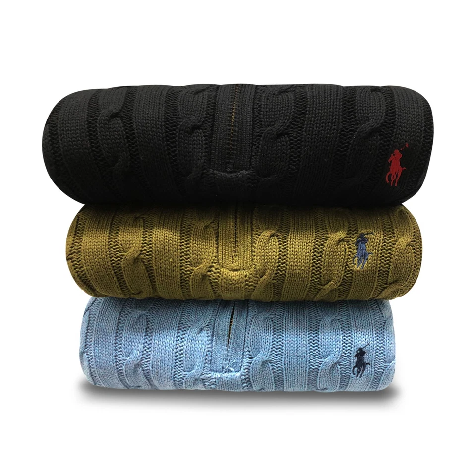 Polo Ralph Lauren Men's Premium 100% Cotton Cable-Knit Quarter-Zip Sweater - Image 1 of 4