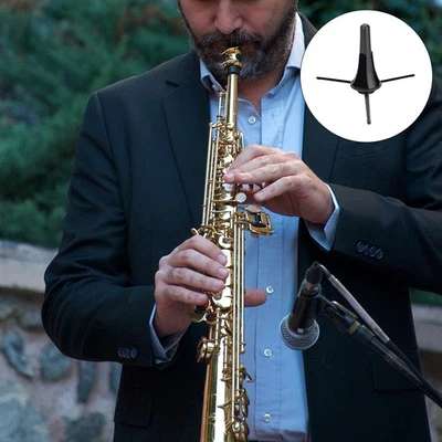 Plastic Metal Clarinet Oboe Holder Wind Instrument Tripod Portable Stand - Image 1 of 4