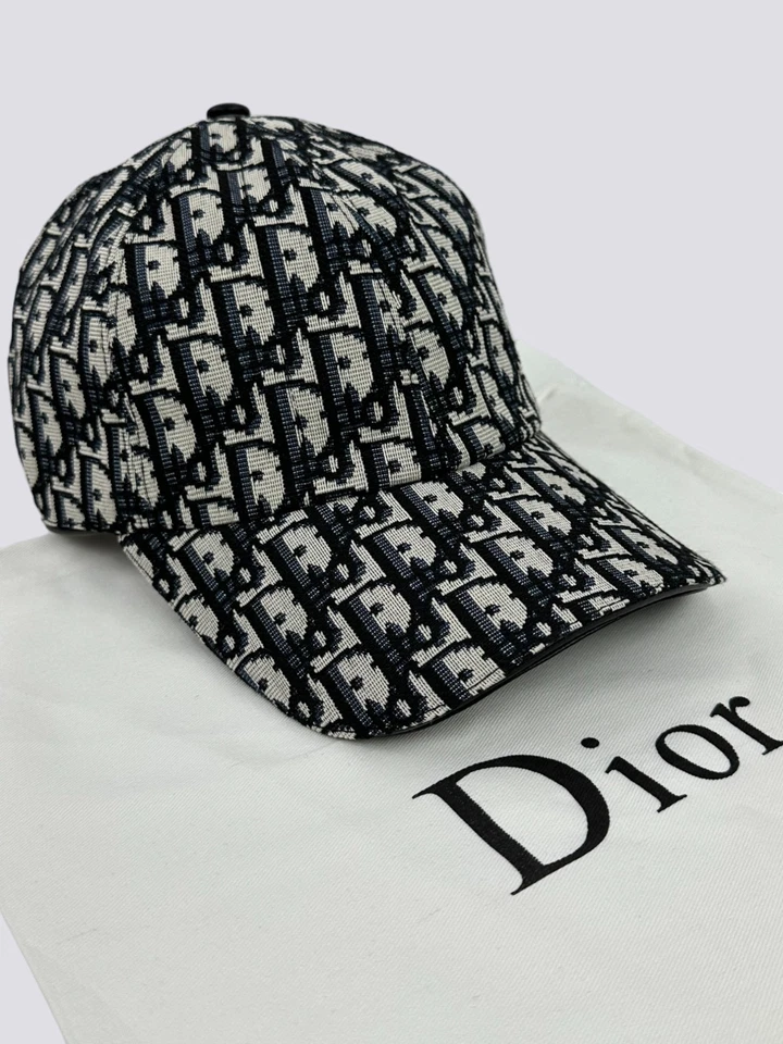 Gorra de béisbol Dior Oblicua Monograma Logo Algodón Lona Gris Talla S Foto 1 de 4