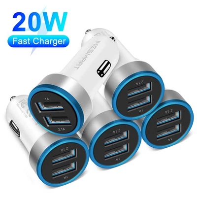 Lote de adaptador de cargador rápido USB de 2 puertos para teléfono celular iPhone Samsung Android de EE. UU. Foto 1 de 4