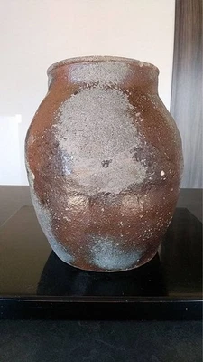 Pottery Jar 19Th Century Antique Japanese Edo Flower Vase Pot Tokoname 8.6 inch - Image 1 of 4