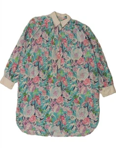 FRETTE  Womens Pullover Shirt Dress UK 20 2XL Multicoloured Floral DO56 - Picture 1 of 3