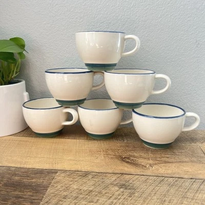Pfaltzgraff Ocean Breeze Stoneware Coffee Mugs Set Of 6 - Image 1 of 4
