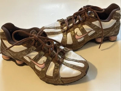 Tenis para correr vintage Nike Shox Turbo para mujer talla 8 marrón rosa 2006 raras Foto 1 de 4