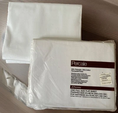 2 Twin Flat sheet 1 new in bag 180 threads/inch JC Penny 1 Without Packaging - Image 1 of 3