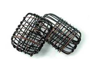 2 Hand Wrap Wire Copper FIligree Rectangle Pendant - Foto 1 di 3