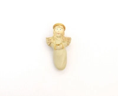 Broche/alfiler piedra de nacimiento Tauro cristal ámbar ángel resina beige/dorada 1998 GB Foto 1 de 4