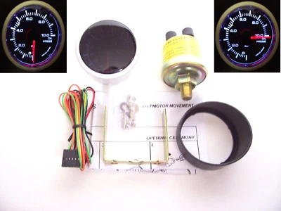 RSR indicatore pressione olio SET 52mm Stepper Smoke trasduttore lama 16V G60 G40 VR6 Turbo S2 - Immagine 1 di 4