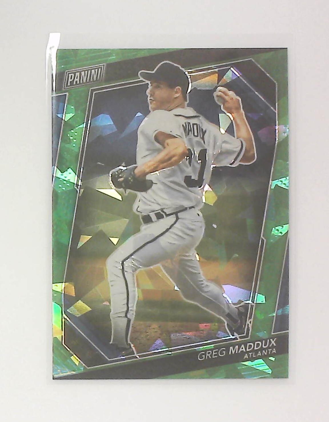 2023 Panini The National VIP Green Ice Prizm Greg Maddux /99