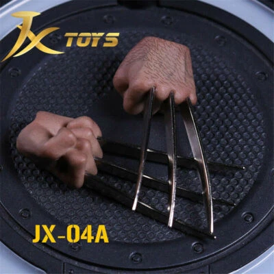 JXtoys JX-04A 1/6 Wolverine Fist Metal Wolf Claws Hands For 12" Male Figure Body Foto 1 de 4