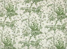 DURALEE TREETOP TOILE GREEN BIRD FLORAL BUTTERFLY COTTON FABRIC BY YARD 54"W