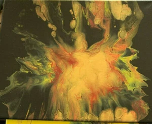 Acrílico Dutch Pour Obra de Arte "Super Nova" 11x14 - Imagen 1 de 6