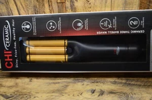 CHI Ceramic Triple Waver Iron, Curling Iron Creates Long-Lasting Frizz-Free - Picture 1 of 3