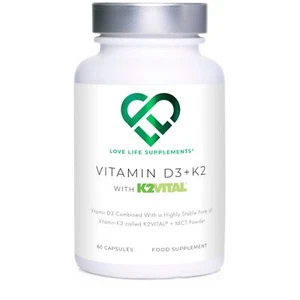 Love Life Supplements Vitamin D3 + K2 3000iu D3 + 100μg K2 2 Month Supply - 6... - Picture 1 of 7