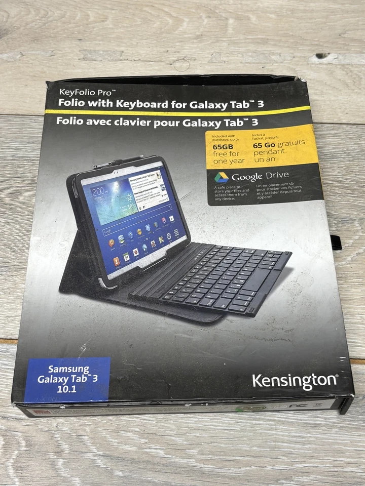 SAMSUNG GALAXY TAB 3 CASE COVER - 10.1" AMZER SILICONE Keyfolio pro - Image 1 of 3