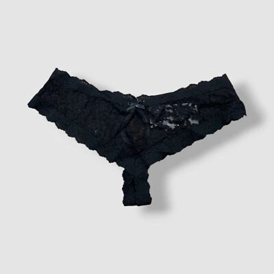 Hanky Panky Women's Black After Midnight Signature Open Panel Panty Size L - Image 1 of 2
