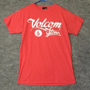 Volcom Shirt Mens Small Red Short Sleeve Round Neck Pullover T Shirt - Picture 1 of 7