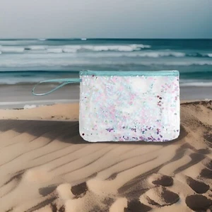 Traje de baño MORGAN HOME FASHIONS resistente al agua estuche de playa brillante transparente nuevo con etiquetas - Imagen 1 de 1