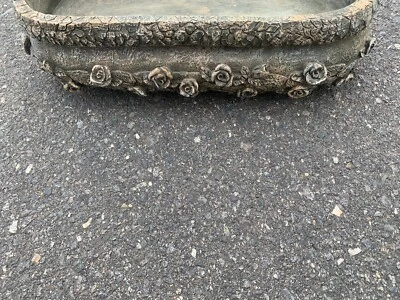 Macetas de jardín vintage raras de resina interior/exterior 13”x6”x4” Foto 1 de 4