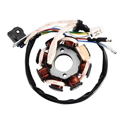 GOOFIT Ignition Stator Magneto 8 Coil 5 Wires Replacement for GY6 50CC 60CC