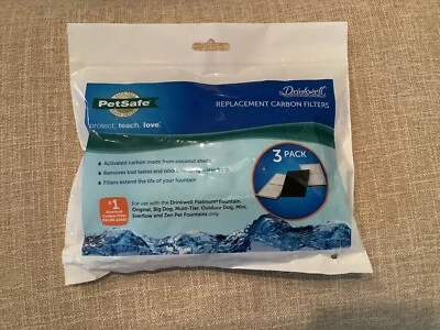 Paquete de 3 filtros de repuesto de carbón Drinkwell Original para fuente para mascotas PAC00-13067 Foto 1 de 2
