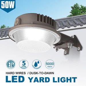 50W LED Yard Light Dusk to Dawn Photocell Outdoor Garden Street Security Lights - Picture 1 of 10