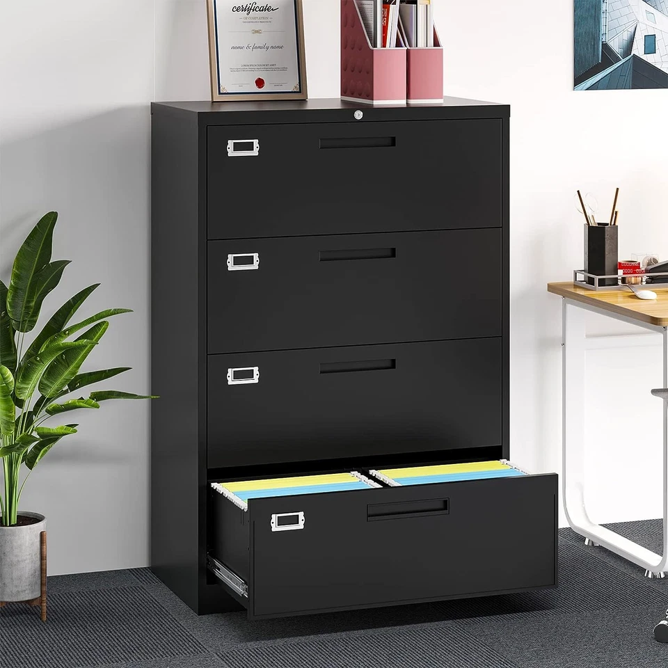 Archivador lateral de metal de 2/3/4 cajones con cerradura Foto 1 de 4