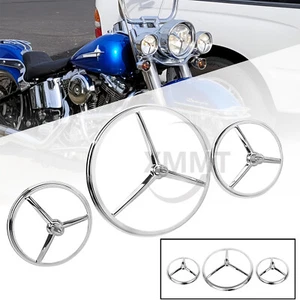 Chrome 7" Headlamp & 4-1/2" Spotlamp Fog Light Trim Bullet For Harley Road King - Bild 1 von 10